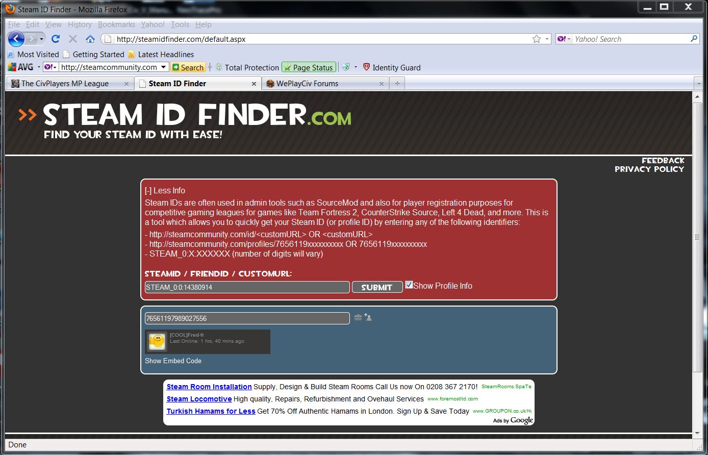 Steam finder steam for cs go